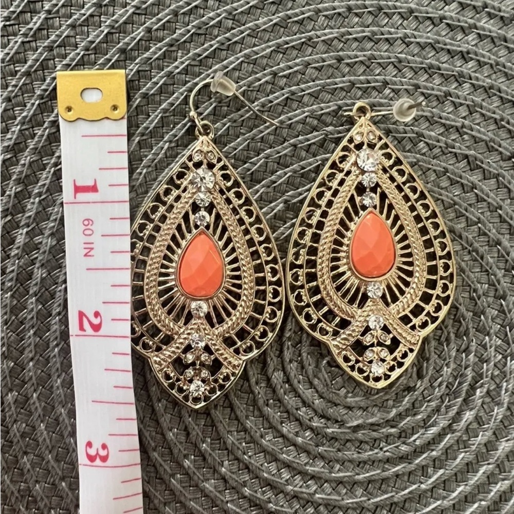 Bundle Baublebar Drop Statement Earrings Gold Ora… - image 7